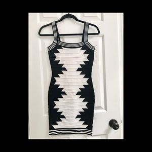Black and White Bandage Dress